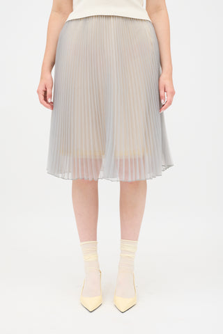 Prada Organza Pleated Skirt
