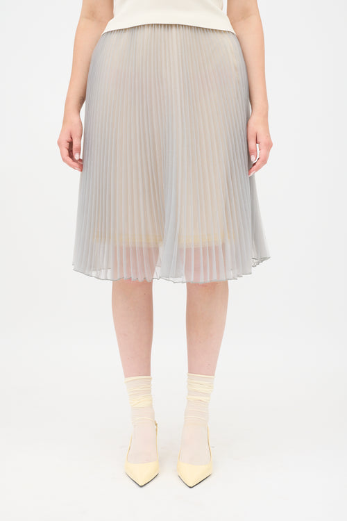 Prada Organza Pleated Skirt