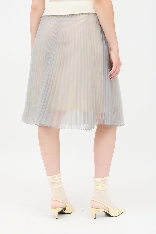 Prada Organza Pleated Skirt