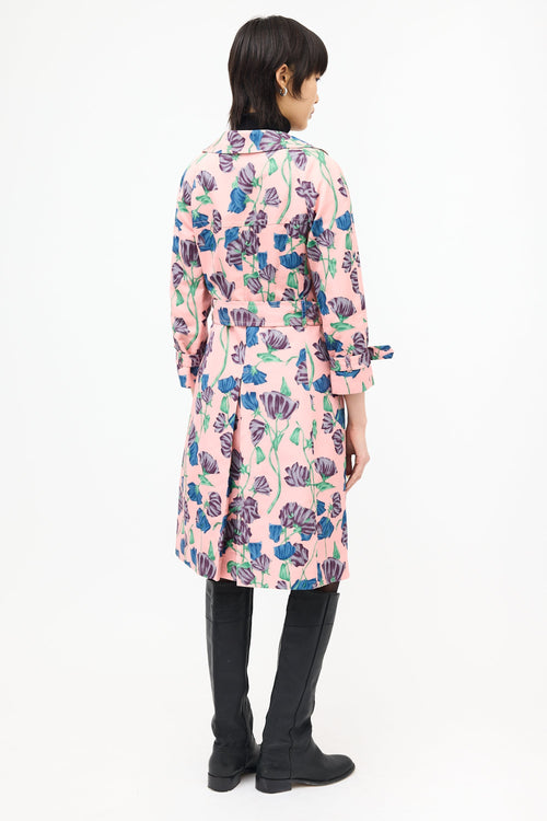 Prada Silk Belted Trench Coat