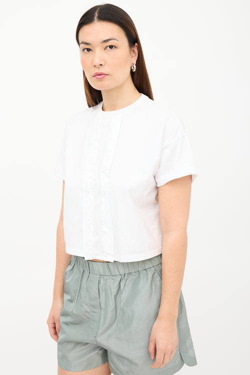 Prada Ruffle Trim T-Shirt