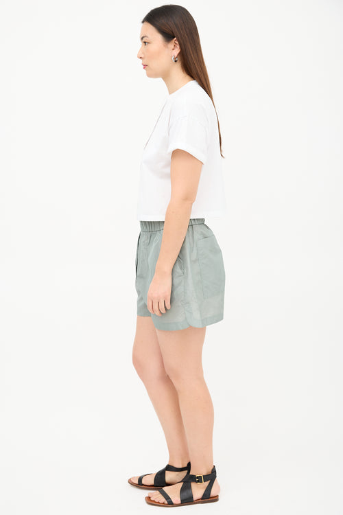 Prada Ruffle Trim T-Shirt