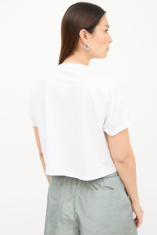 Prada Ruffle Trim T-Shirt