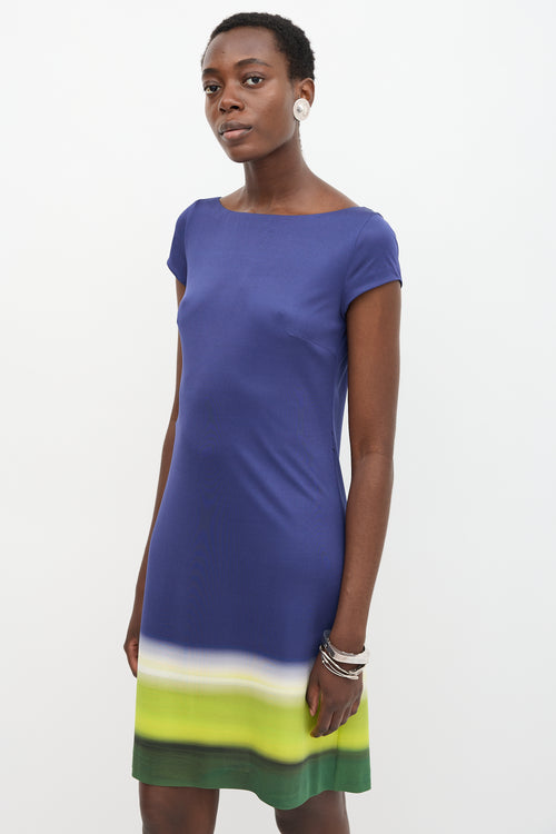 Prada Silk Knit Gradient Dress