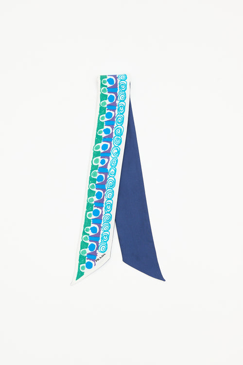 Prada Silk Pittoresque Twill Scarf