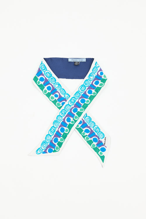 Prada Silk Pittoresque Twill Scarf