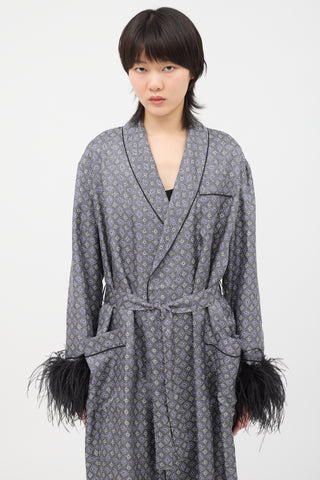 Prada 2017 Silk Printed Robe