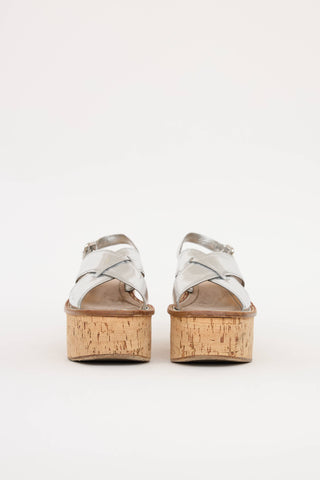 Prada Cork Platform Sandal