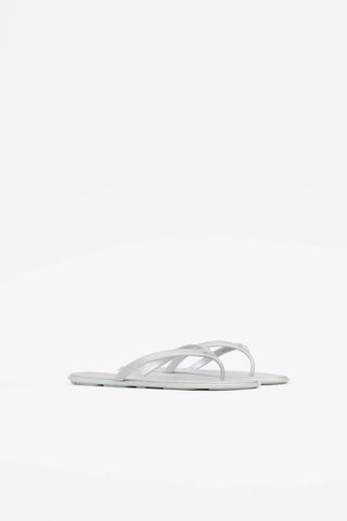 Prada Saffiano Logo Flip Flop