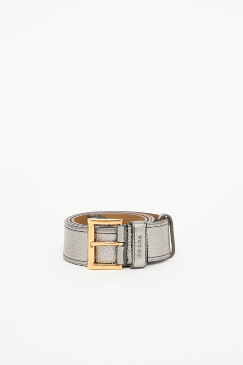 Prada Metallic Grommet Belt