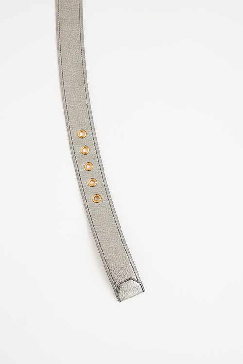 Prada Metallic Grommet Belt