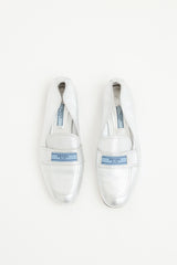 Prada Leather Metallic Loafer