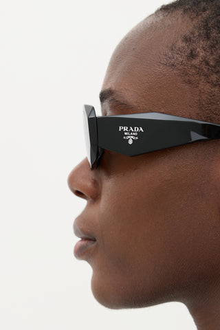 Prada SPR 17W-F Rectangle Sunglasses