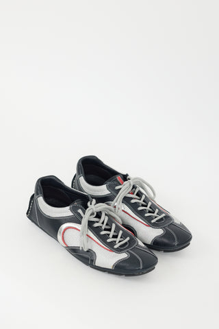 Prada Silver & Multicolour Monte Carlo Sneaker