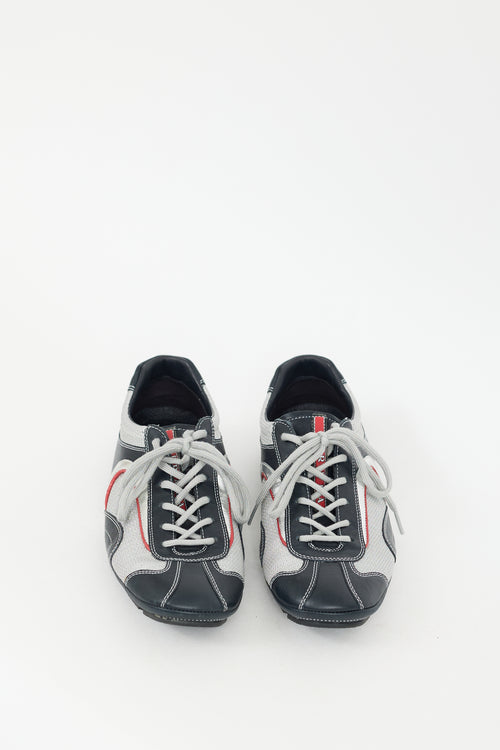 Prada Silver & Multicolour Monte Carlo Sneaker