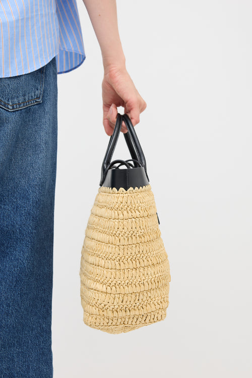 Prada Small Raffia Crochet Bag