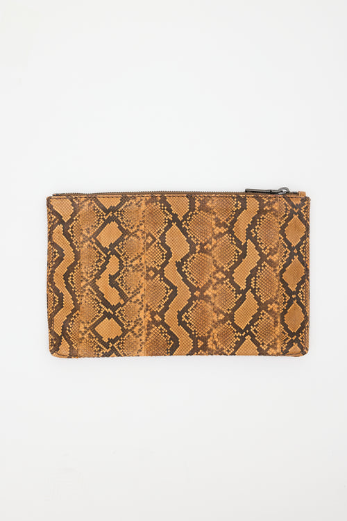 Prada Leather Logo Zip Pouch