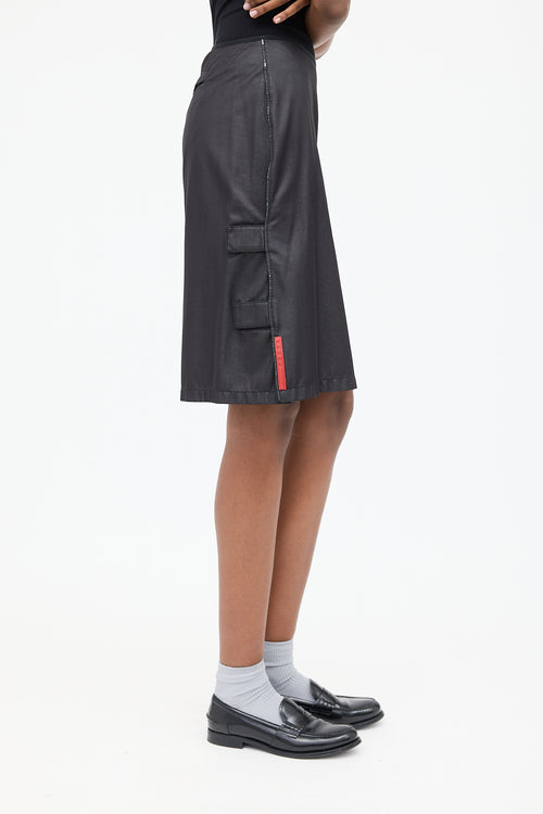 Prada Sport 1990s Nylon Velcro Skirt