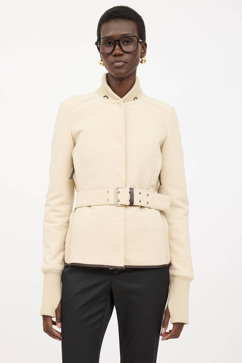 Prada Zip Up Belted Jacket
