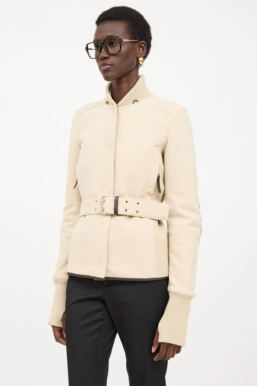 Prada Zip Up Belted Jacket