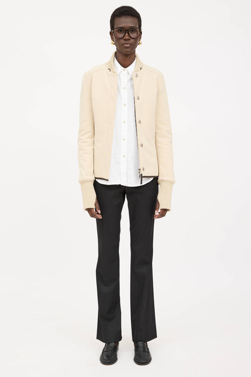 Prada Zip Up Belted Jacket