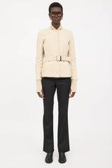 Prada Zip Up Belted Jacket
