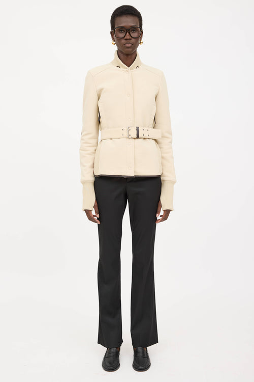 Prada Zip Up Belted Jacket