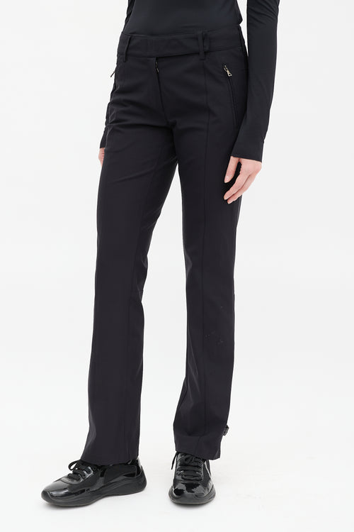 Prada Sport Black Buckled Bootcut Trouser