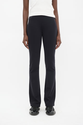 Prada Sport Black Flared Leg Sweatpant