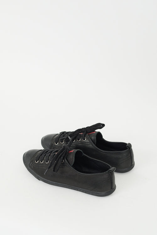 Prada Sport Black Leather Sneaker