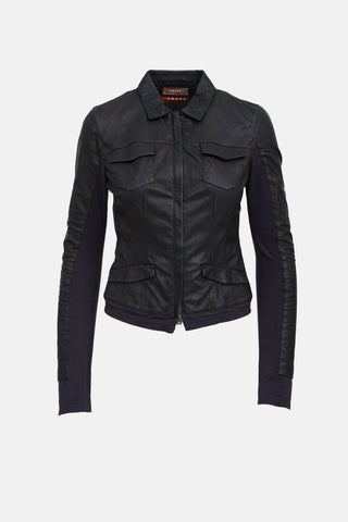 Prada Sport 2007 Leather Zip Jacket