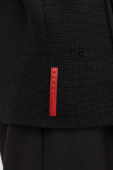 Prada Sport Black Wool Knit Zip Sweater