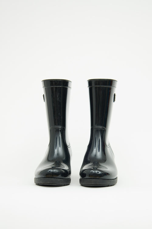 Prada Sport Black Rubber Rain Boot