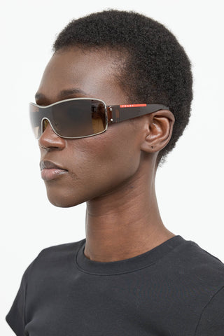Prada SPS 52E Rectangle Sunglasses