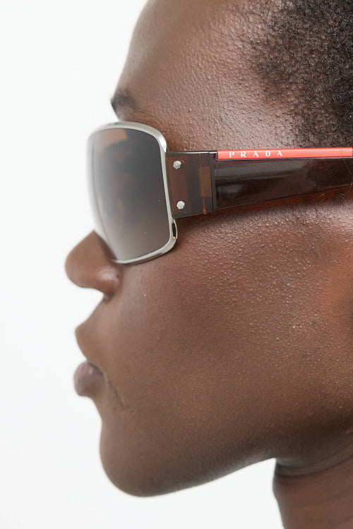 Prada SPS 52E Rectangle Sunglasses
