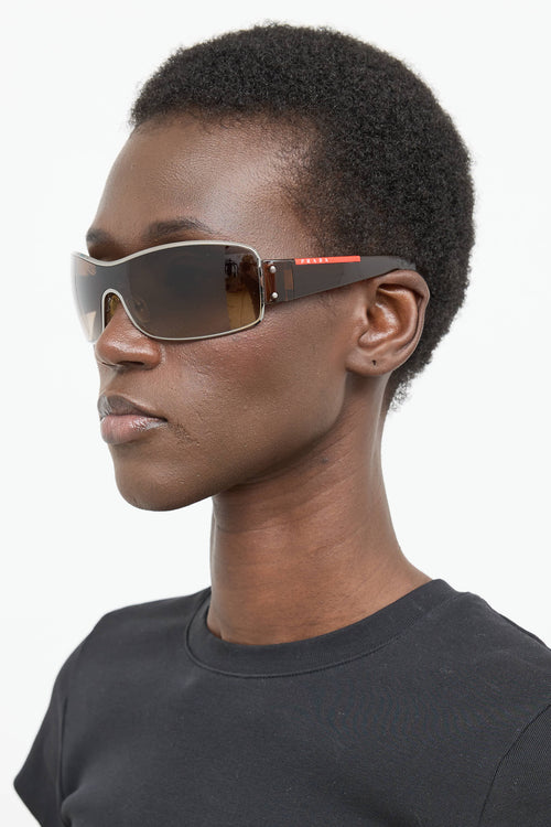 Prada SPS 52E Rectangle Sunglasses