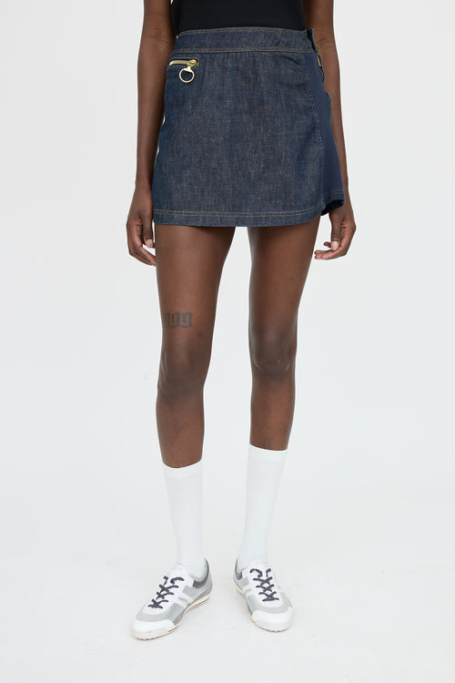 Prada Sport Denim Mini Skirt