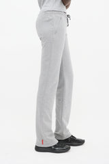 Prada Sport Grey Cotton Straight Leg Sweatpant