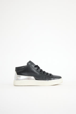 Prada Sport Leather Mid Sneaker
