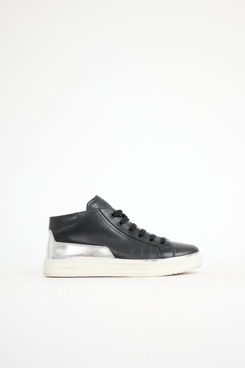 Prada Sport Leather Mid Sneaker