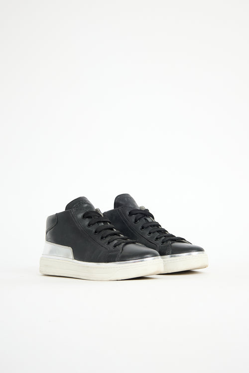 Prada Sport Leather Mid Sneaker