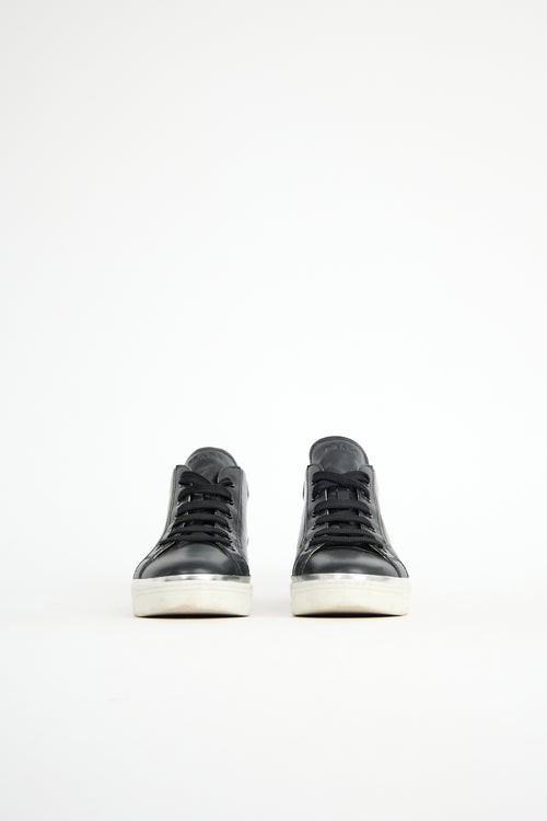 Prada Sport Leather Mid Sneaker