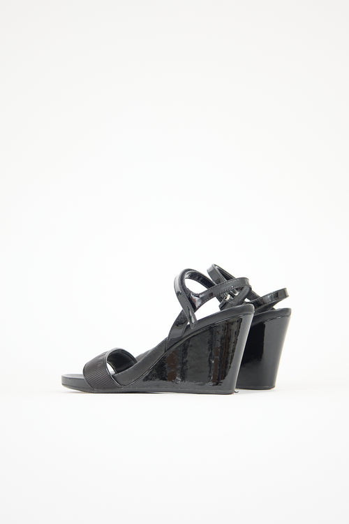 Prada Sport Patent Logo Sandal