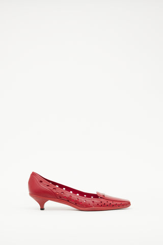 Prada Sport Red Perforated Heel