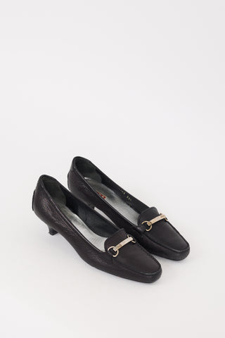 Prada Sport Vintage Black Heeled Loafer