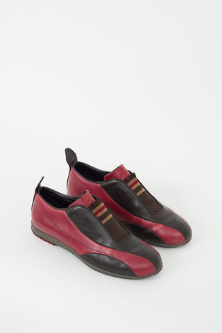 Prada Sport Vintage Red & Black Leather Sneaker