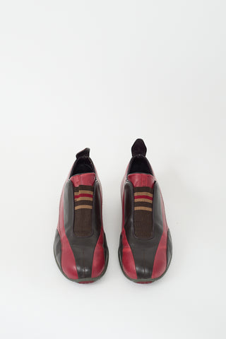 Prada Sport Vintage Red & Black Leather Sneaker