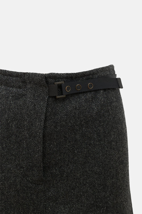 Prada Sport Vintage Wool Tweed Skirt