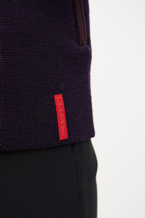 Prada Purple Wool Zip Jacket