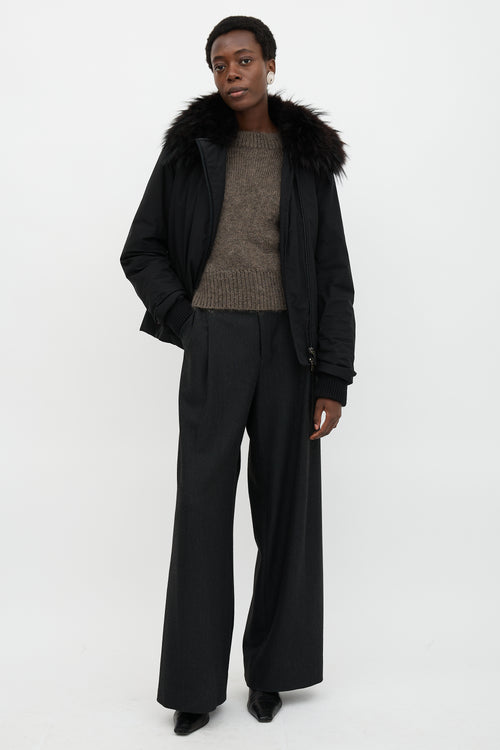 Prada Sport Fur Collar Jacket